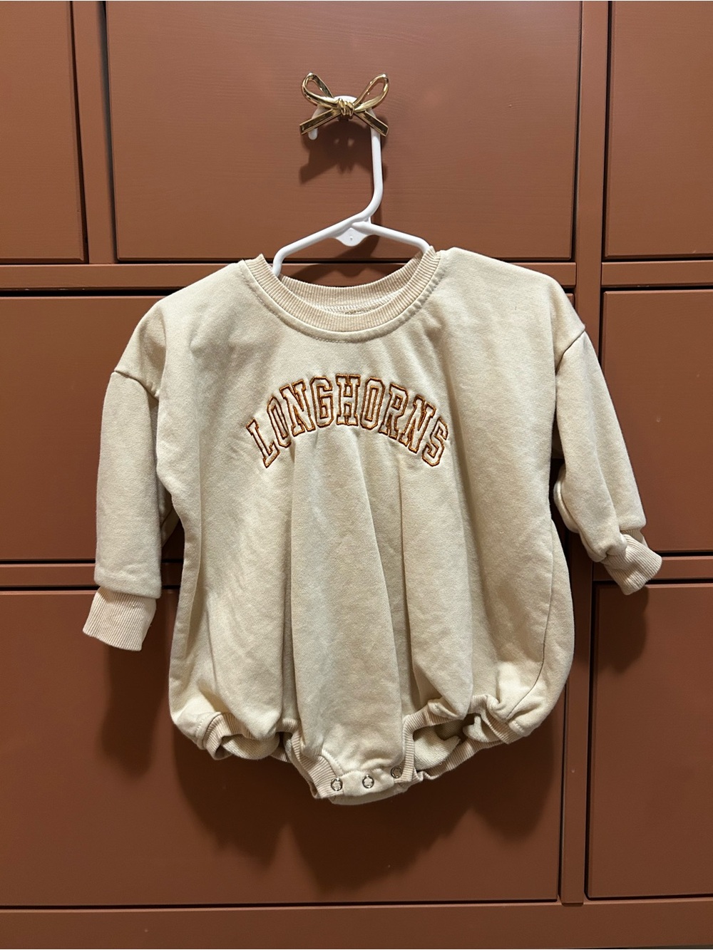 Longhorns Cream Kids Sweatshirt Bodysuit